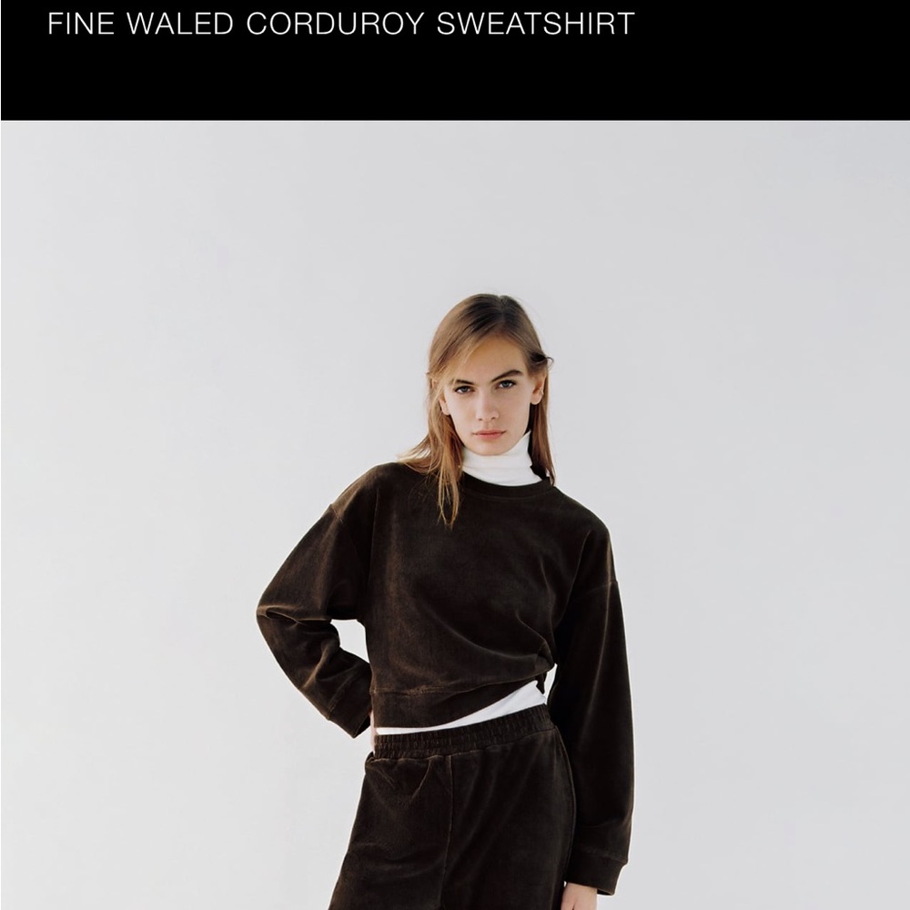 Zara corduroy sweatshirt. Only worn a few times. Great condition